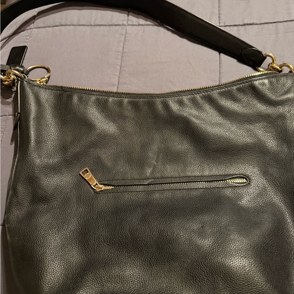 Coach Black Leather Slouchy Shoulder Bag - Picture 2 of 5